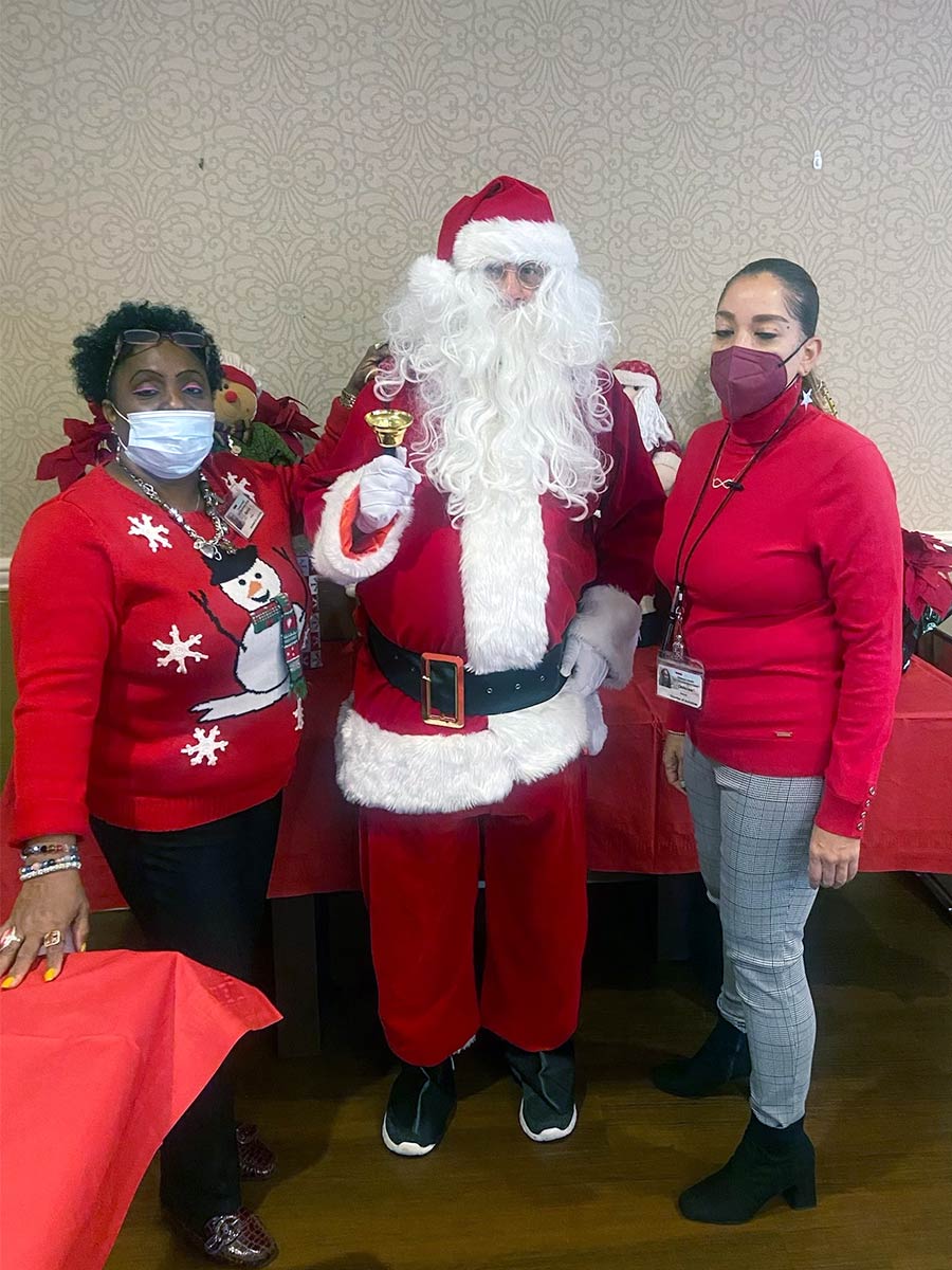 Emerson Health and Rehab breakfast with Santa event