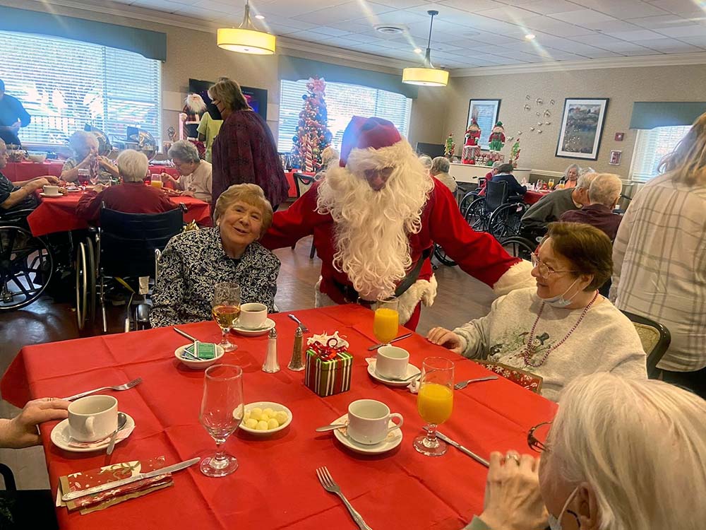 Emerson Health and Rehab breakfast with Santa event