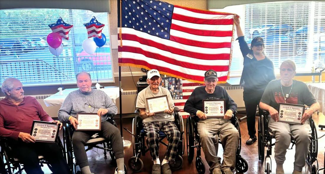 Emerson Health and Rehabilitation Center veterans celebrate the holidays